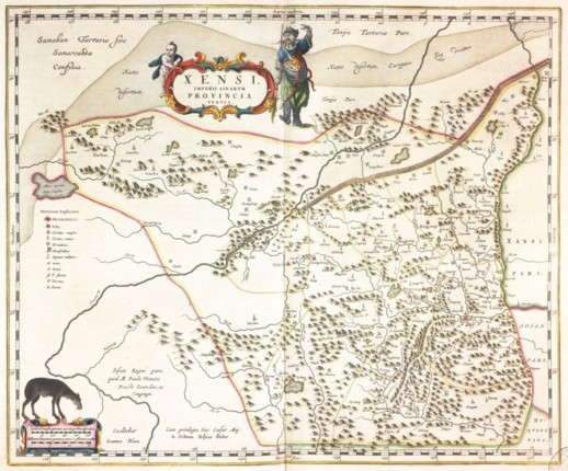 c. geogr. (f.7), da J.Blaeu, Xensi Imperii Sinarum Provincia tertia, [s.l.] : [s.n.] , [1662]