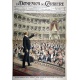 Discorso di D’Annunzio al teatro Costanzi di Roma nel corso della campagna interventista. Copertina di Achille Beltrame di La Domenica del Corriere del 23 maggio del 1915