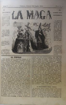 ingrandisce in nuova finestra immagine del numero a. I, num. 1 (24 luglio 1851) de La Maga