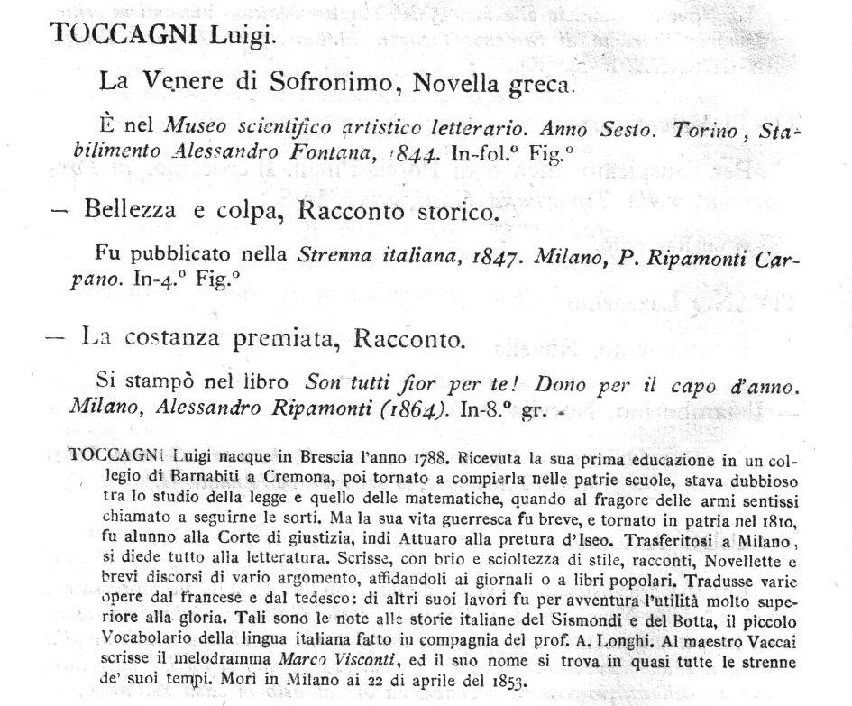 G. Passano, I novellieri italiani in prosa, Torino , 1878, P. II, p. 752