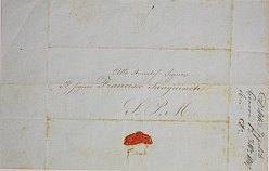 ingrandisce in nuova finestra l'immagine della lettera di I. D'Aste a F. Sanguineti, Genova 12.02.1847 (indirizzo)