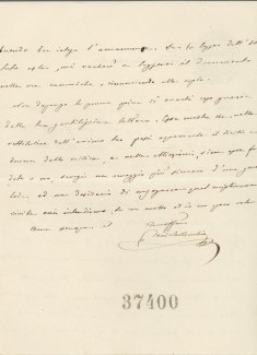 ingrandisce in nuova finestra l'immagine di lettera di Daniele Morchio a E. Celesia (c. 1v)