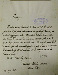 ingrandisce in nuova finestra l'immagine di lettera di S. Pellico del 17 aprile 1845 (c.1r)