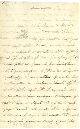 apre file pdf (727 KB) su lettera di C. Reta a E. Celesia, Ginevra 21 settembre 1851