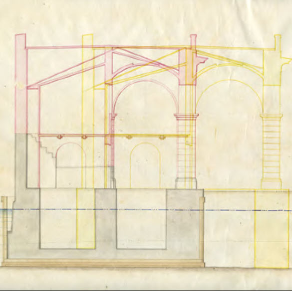 disegno di andrea podesta dall'archivio podesta della biblioteca universitaria di genova