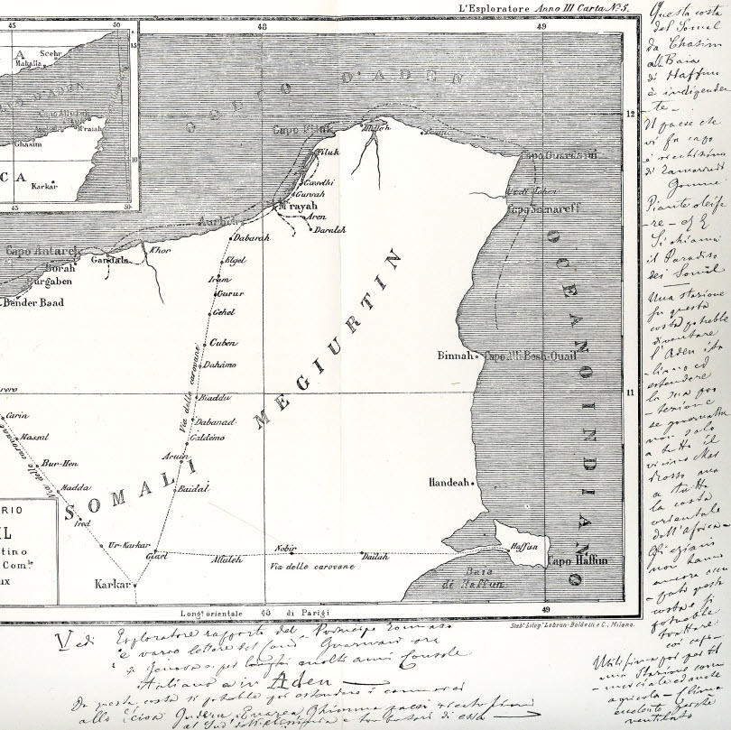 esemplare dalle carte di carlo guarmani della biblioteca universitaria di genova