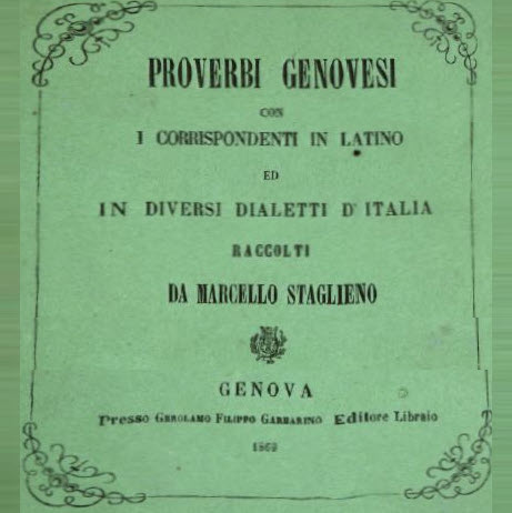 esemplare del fondo Marcello Staglieno della Biblioteca Universitario di Genova