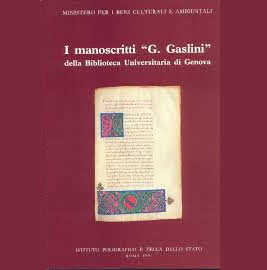 copertina della pubblicazione I manoscritti "G. Gaslini" della Biblioteca Universitaria di Genova