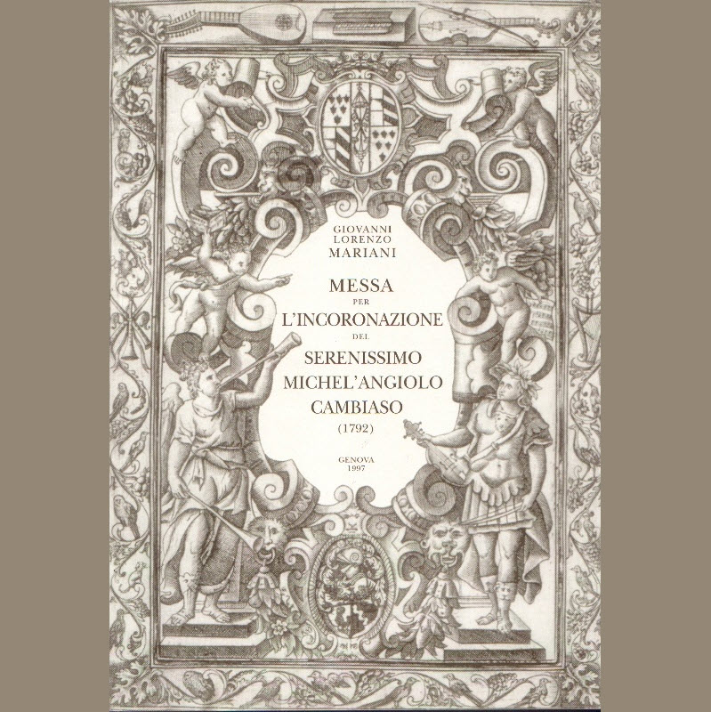 copertina della pubblicazione G.L.Mariani, Messa a due cori reali e stromenti obbligati. 
