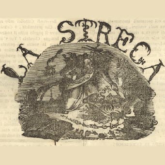 particolare di un numero del periodico la strega conservata nella biblioteca universitaria di genova