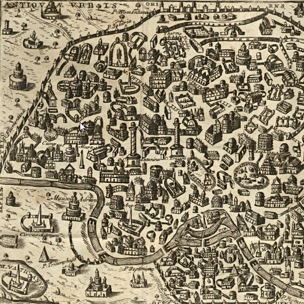 Roma regioni 1741 conservata nella biblioteca universitaria di genova