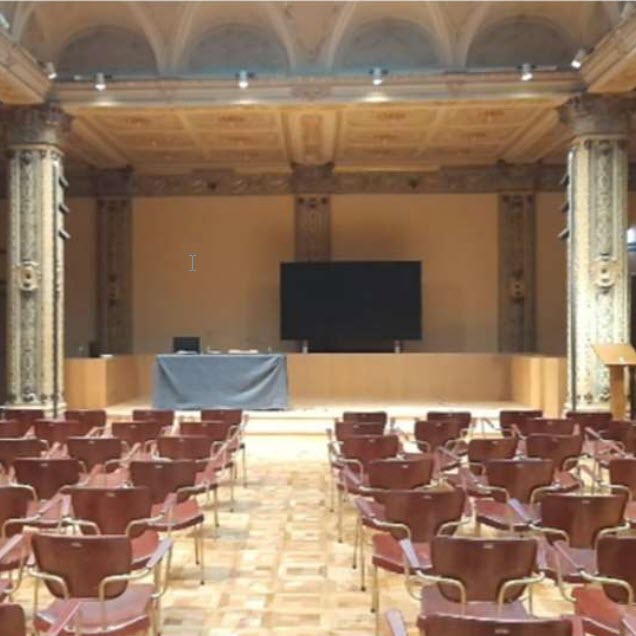 la sala A, sala conferenze della Biblioteca Universitaria di Genova