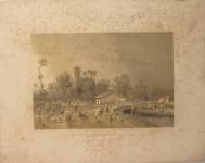 STAMPE I.43  Ferdinando Perrin Lit.  C. Perrin Editore Torino  Litografia C. Perrin  Attacco di Ponte Montreoli, Palestro - Dalla Brigata Regina 4 Divisione