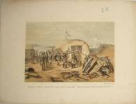 STAMPE I.89  Lit. C. Perrin,Torino  Assedio di Gaeta - Francesco I che si fa presentare i miglior soldati della batteria svizzera
