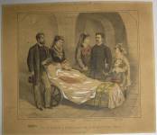 STAMPE II. 56  G. Cozzi Editore Milano  Natale Amiotti Litografo, Milano  Visita di Garibaldi a Stefano Canzio nelle carceri di S.  Andrea a Genova 5 ottobre 1880  s.d.