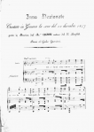 CAGNONI, Antonio Inno nazionale cantato in Genova la sera del 10 dicembre 1847. Poesia di Giulio Guerrieri. [Genova, 1848?]. - [3] p. 32 cm. C e pf. 2.T.IV.1 (13)