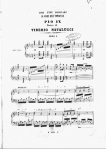 NATALUCCI, Tiberio  Due inni popolari ad onore dell'immortale Pio IX. Musica... [Milano, G. Ricordi, 1848?], num ed. H 19985. - 8 p. 34 cm. Pf. Esemplare mutilo. 2.T.IV.1(6)