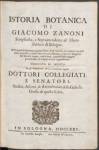 Giacomo Zanoni Istoria botanica