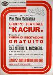 M.80.C.235 Manifesti Culturali: Gruppo teatrale Kaciur, conservato alla Biblioteca Universitaria di Genova