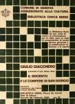 M.80.C.128.BIS Manifesti Culturali: Presentazione dei libro di Giulio Giacchero, febbraio 1980, conservato alla Biblioteca Universitaria di Genova